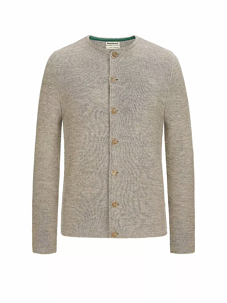 GOTTSEIDANK | Gilet traditionnel en tricot ALOISIUS | beige