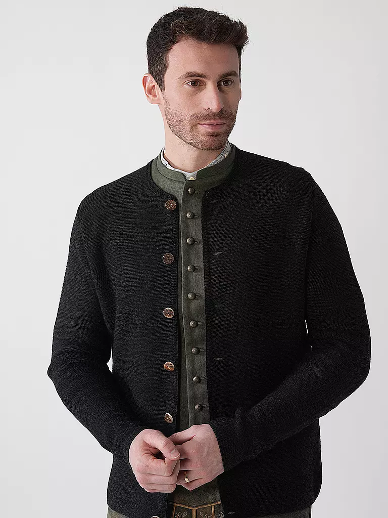 GOTTSEIDANK | Gilet traditionnel en tricot ALOISIUS | schwarz
