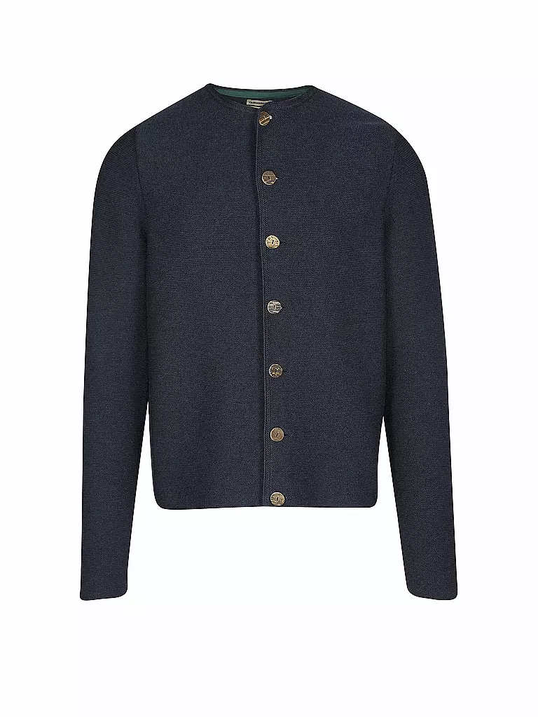 GOTTSEIDANK | Gilet traditionnel en tricot Anselm | blau