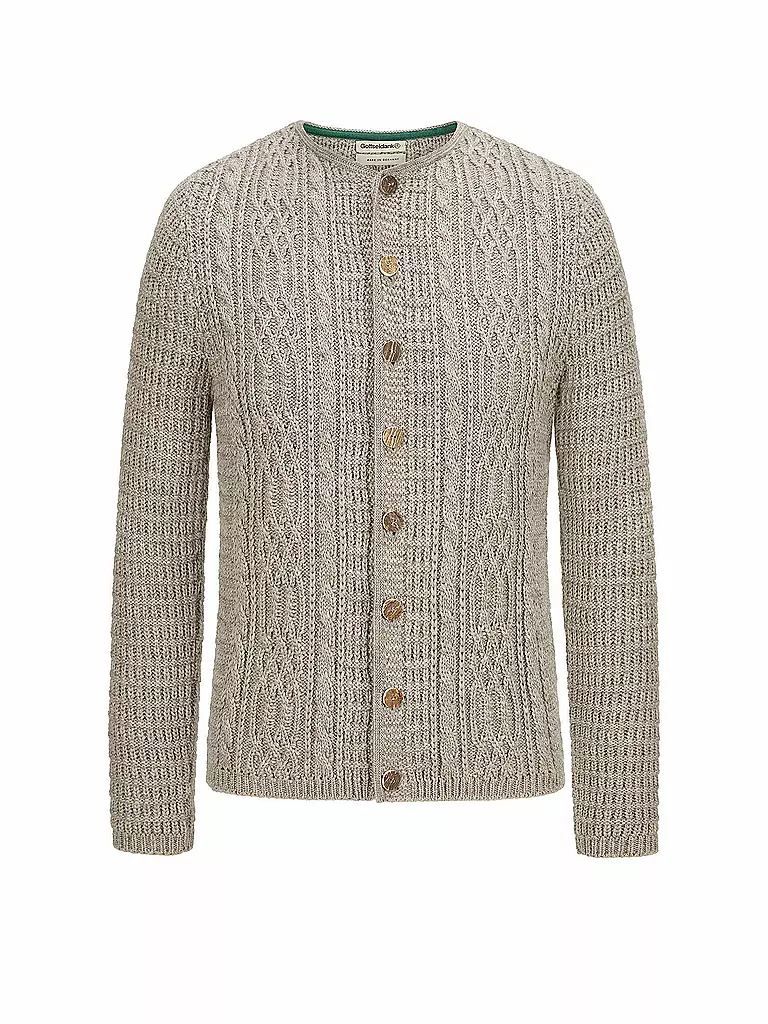 GOTTSEIDANK | Gilet traditionnel en tricot ANTON | beige