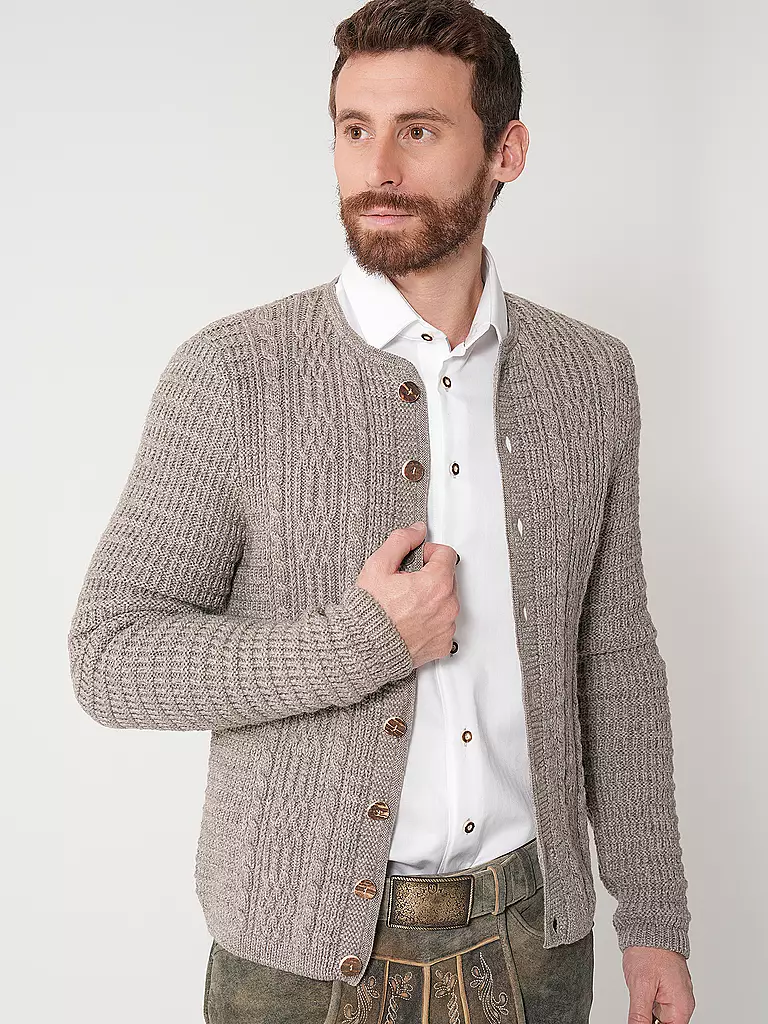 GOTTSEIDANK | Gilet traditionnel en tricot ANTON | beige