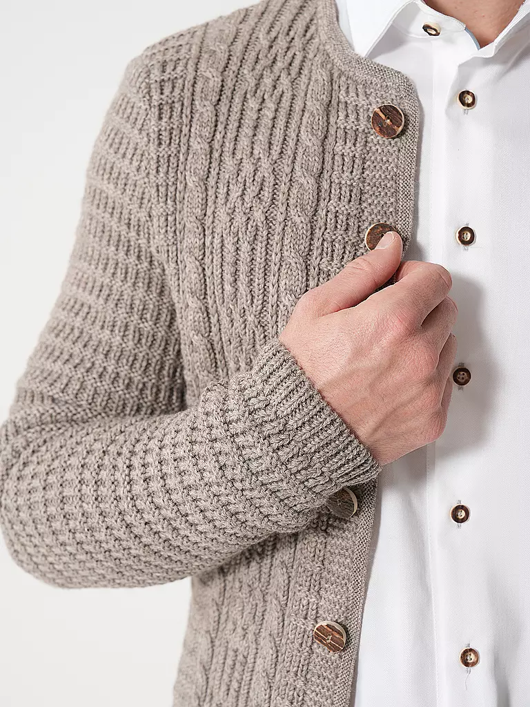 GOTTSEIDANK | Gilet traditionnel en tricot ANTON | beige