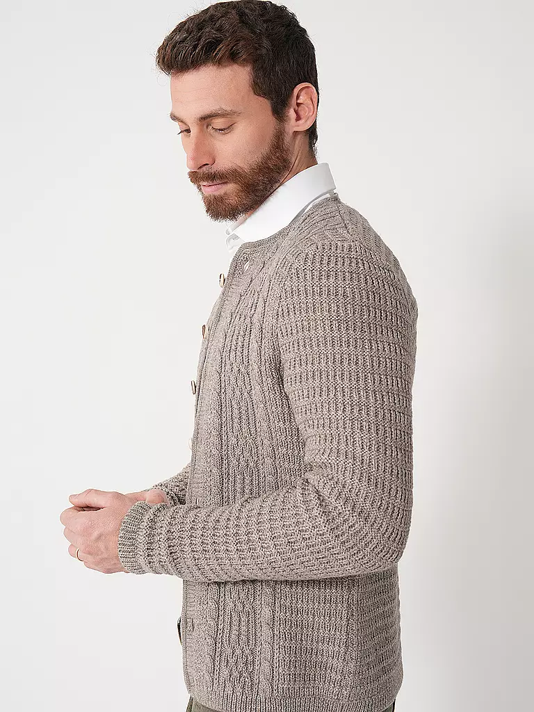 GOTTSEIDANK | Gilet traditionnel en tricot ANTON | beige