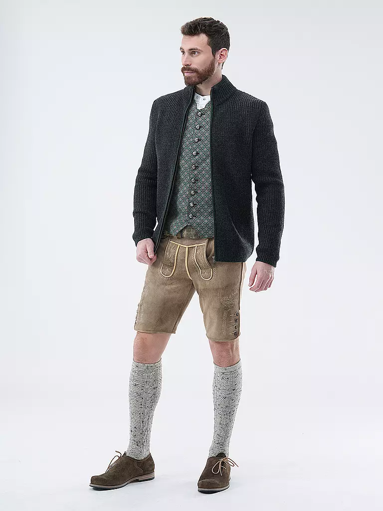 GOTTSEIDANK | Gilet traditionnel en tricot LEVIN | grau