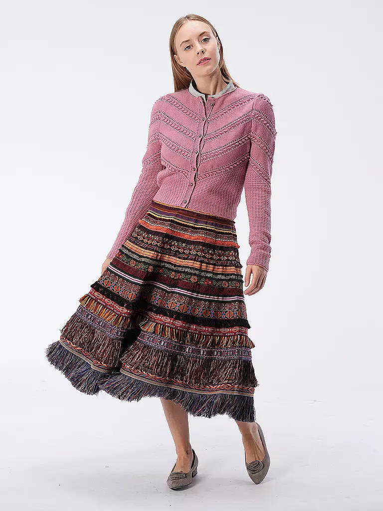 GOTTSEIDANK | Gilet traditionnel en tricot OPHELIA | Rose