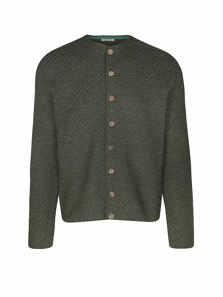 GOTTSEIDANK | Gilet traditionnel en tricot XAVER | dunkelgrün