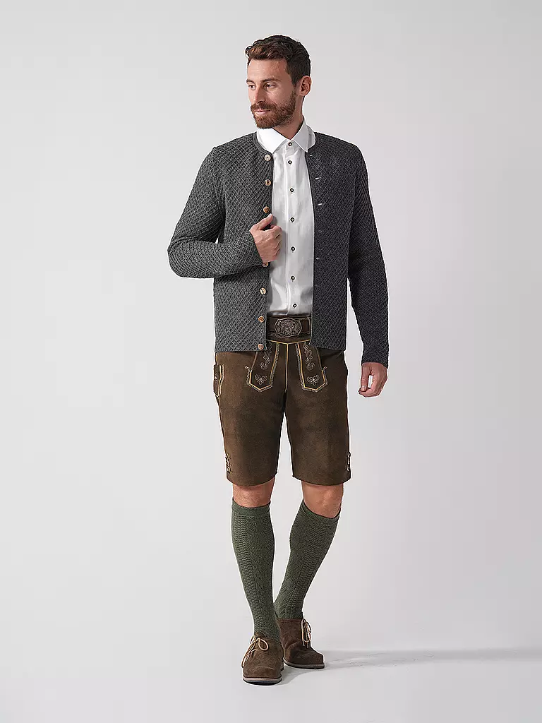 GOTTSEIDANK | Gilet traditionnel en tricot XAVER | grau