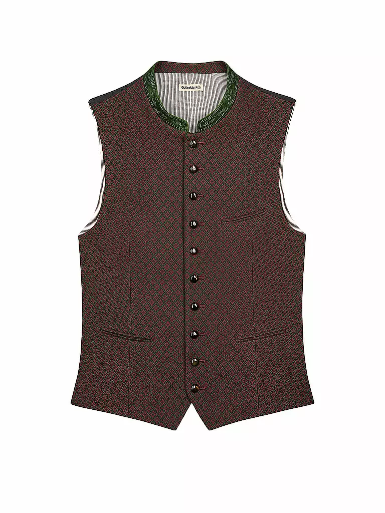 GOTTSEIDANK | Gilet traditionnel KONSTANTIN | dunkelrot