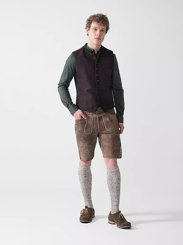 GOTTSEIDANK | Gilet traditionnel KONSTANTIN | dunkelrot