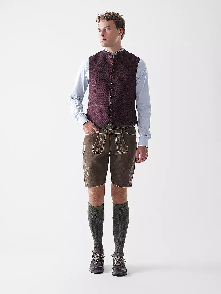 GOTTSEIDANK | Gilet traditionnel KONSTANTIN | Rouge foncé