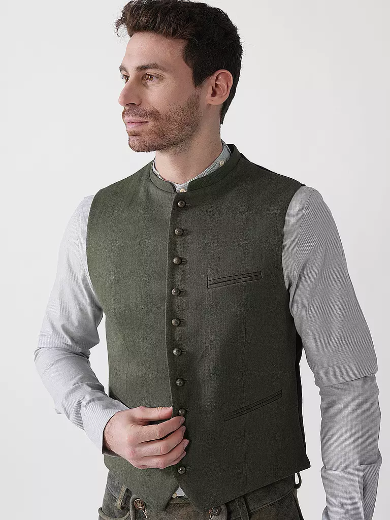 GOTTSEIDANK | Gilet traditionnel KONSTANTIN | olive