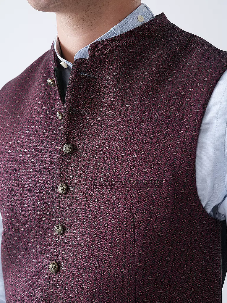 GOTTSEIDANK | Gilet traditionnel KONSTANTIN | Rouge foncé