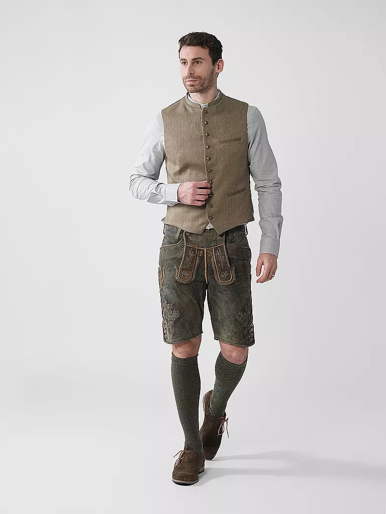 GOTTSEIDANK | Gilet traditionnel | Olive
