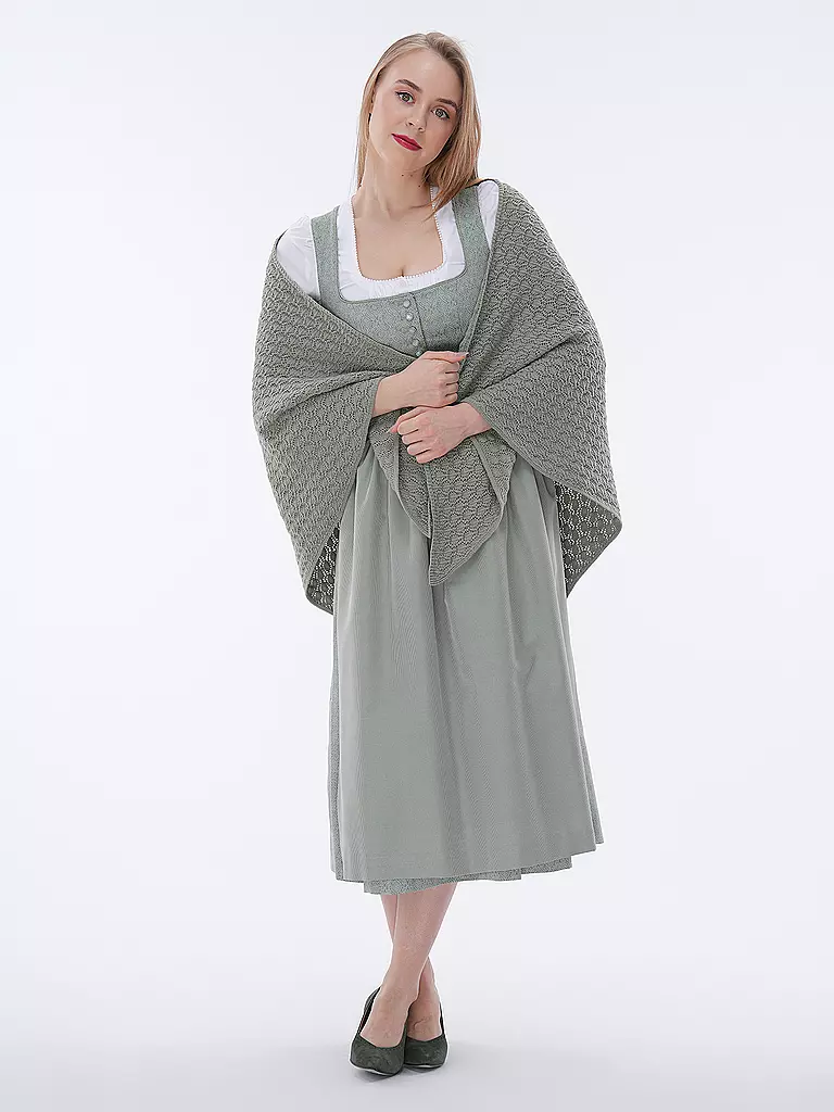 GOTTSEIDANK | Trachten Stola JOLANDA  | Gris clair