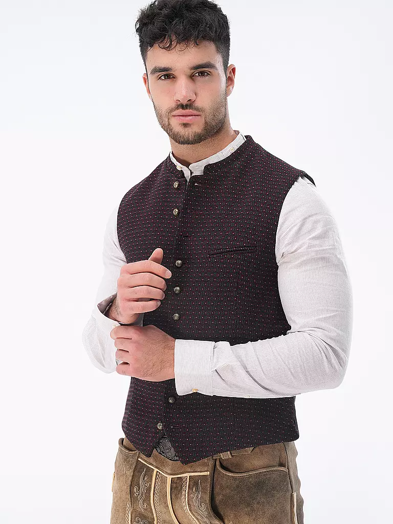 GOTTSEIDANK | Trachtengilet KONSTANTIN | Rouge foncé