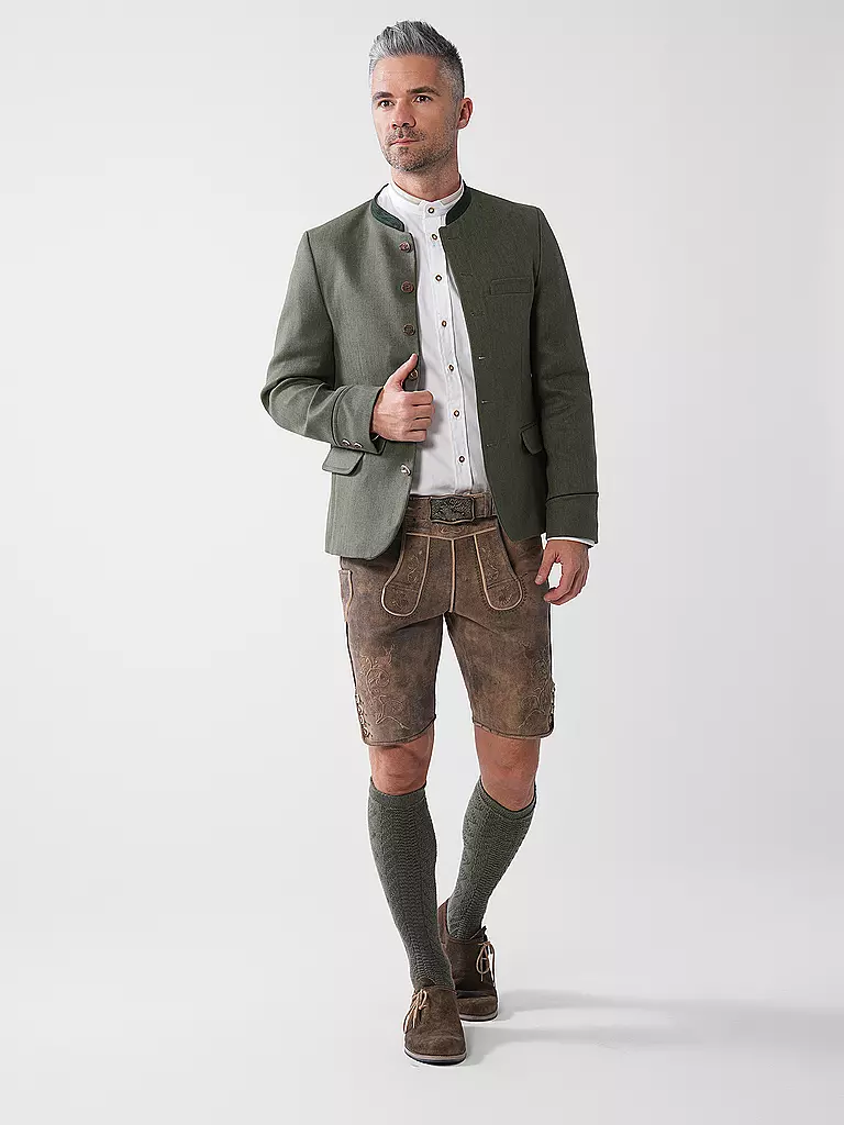 GOTTSEIDANK | Veste de costume traditionnelle HELMUT | Olive
