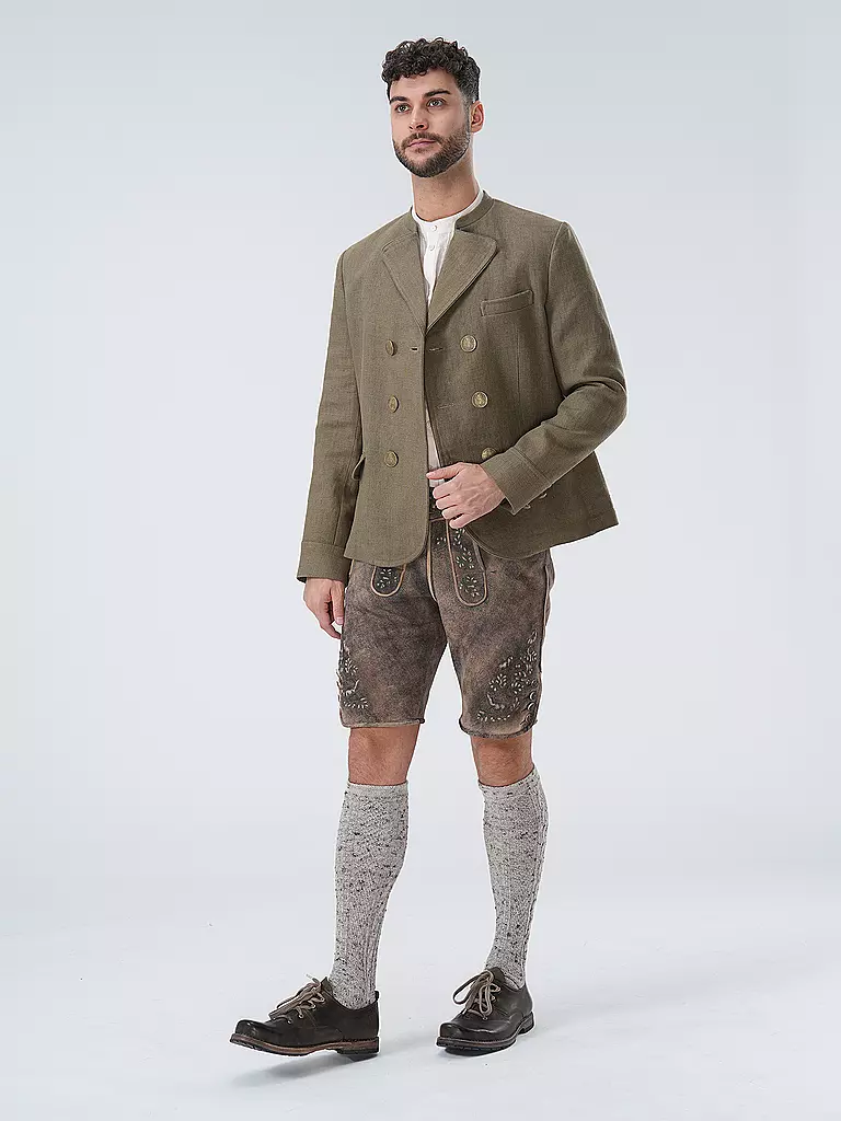 GOTTSEIDANK | Veste de costume traditionnelle KORBE | Olive