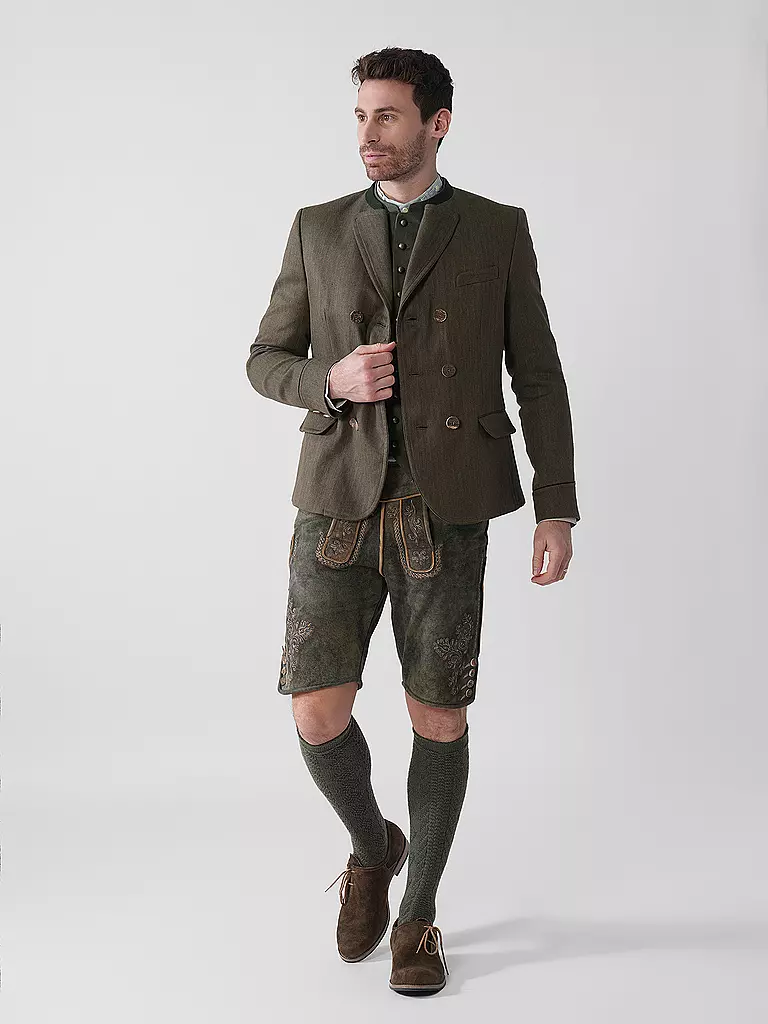 GOTTSEIDANK | Veste de costume traditionnelle KORBE | olive