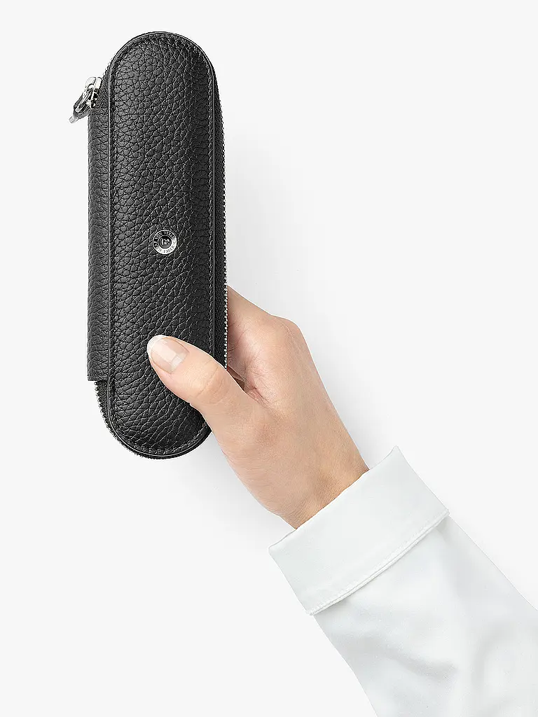 GRAF VON FABER-CASTELL | Étui pour 2 instruments d'écriture, Cachemire, Fermeture éclair, Noir | 