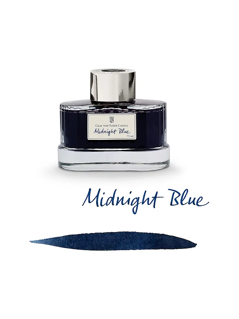 GRAF VON FABER-CASTELL | Encrier Midnight 75ml Blue | Bleu foncé