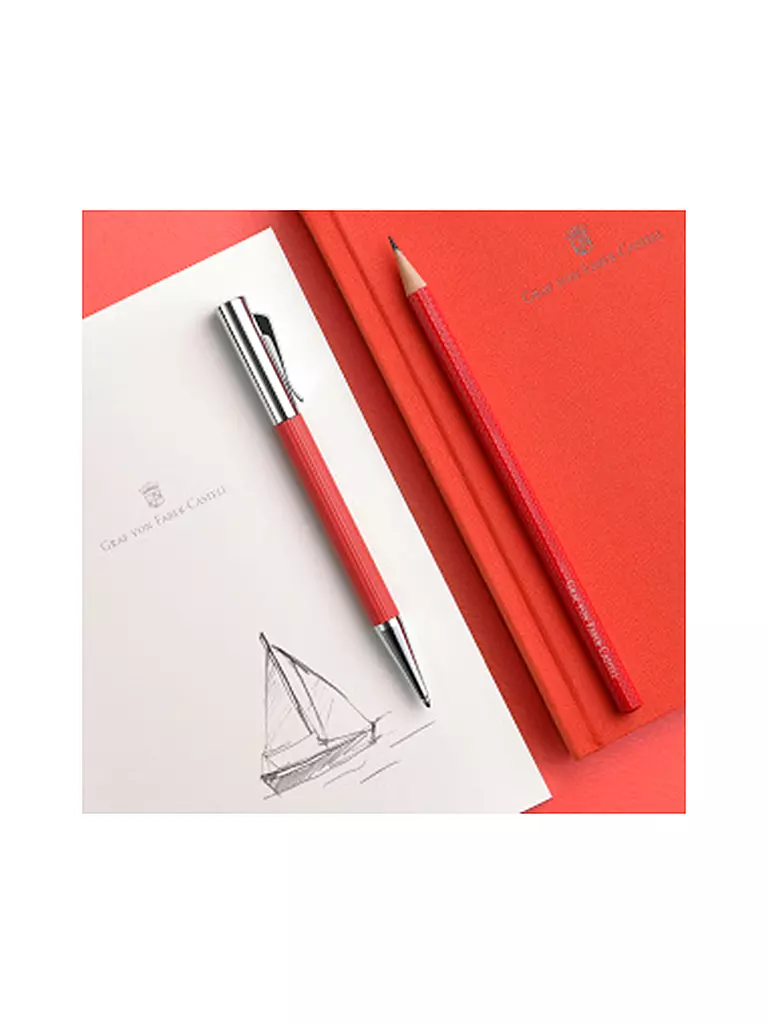 GRAF VON FABER-CASTELL | Livre avec couverture en lin A5 Rouge Inde | Rouge