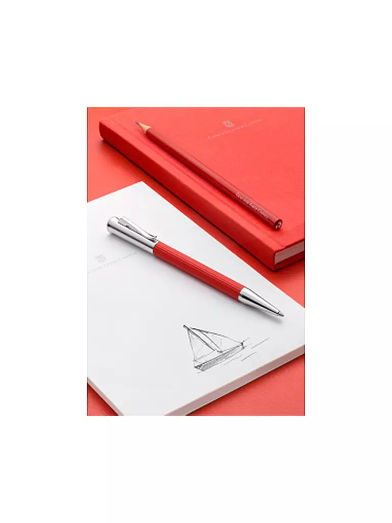 GRAF VON FABER-CASTELL | Livre avec couverture en lin A5 Rouge Inde |