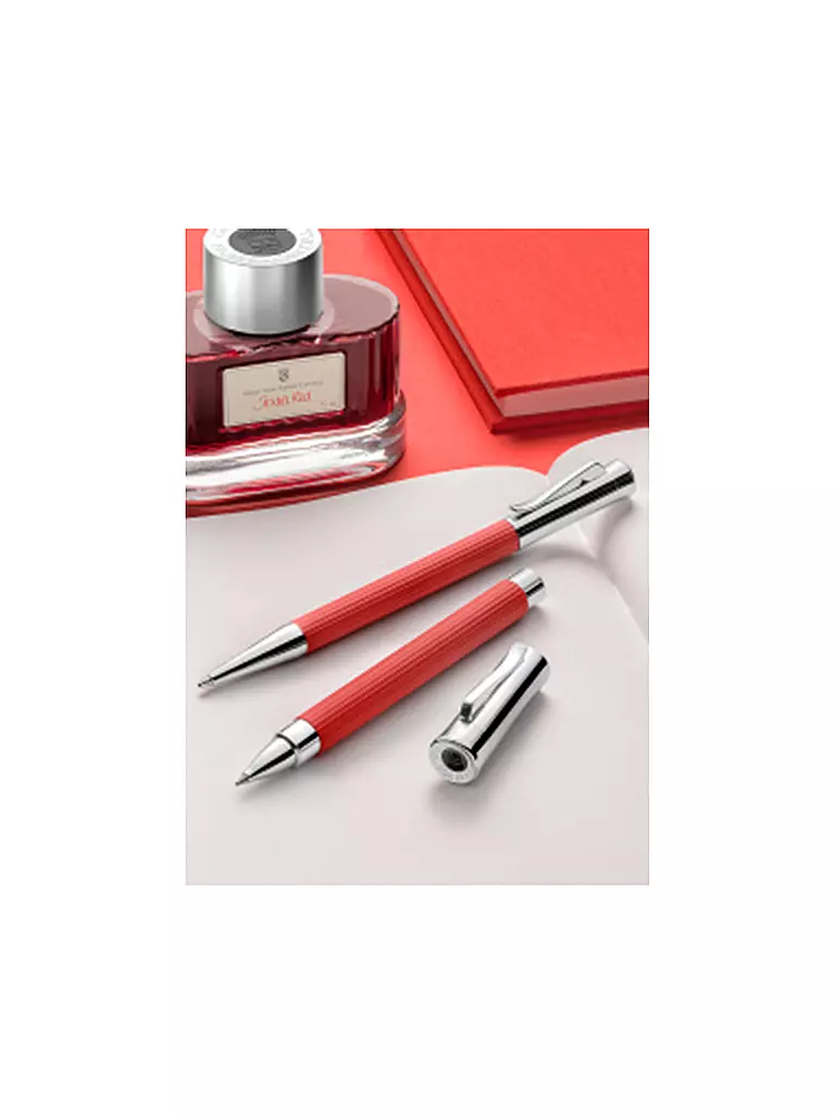 GRAF VON FABER-CASTELL | Livre avec couverture en lin A5 Rouge Inde |
