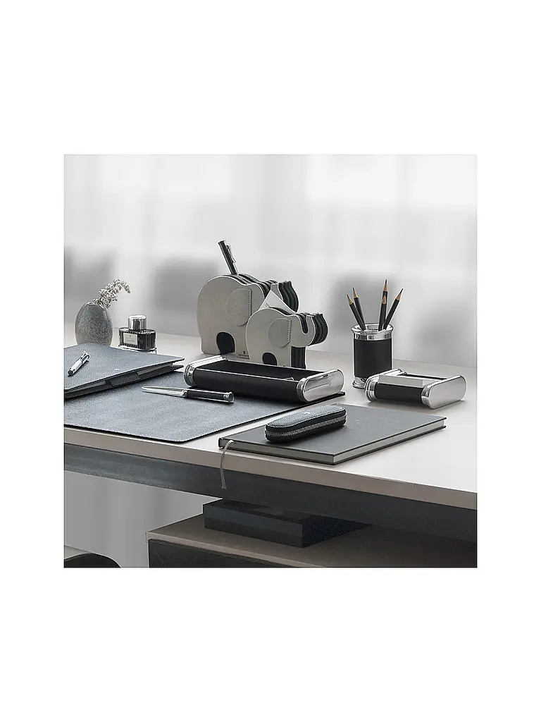 GRAF VON FABER-CASTELL | Porte-crayons rond Epsom Noir | 