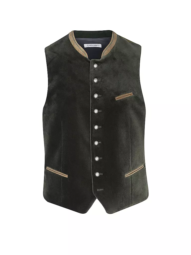 GRASEGGER | Gilet traditionnel AURACH 4 | Vert foncé
