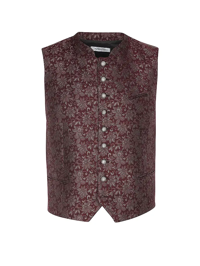 GRASEGGER | Gilet traditionnel AURACH | Rouge foncé