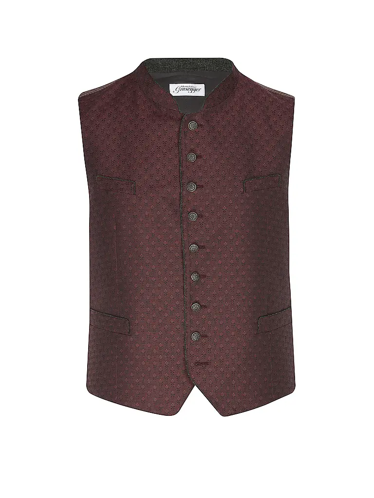 GRASEGGER | Gilet traditionnel VOITL 2 | Rouge foncé
