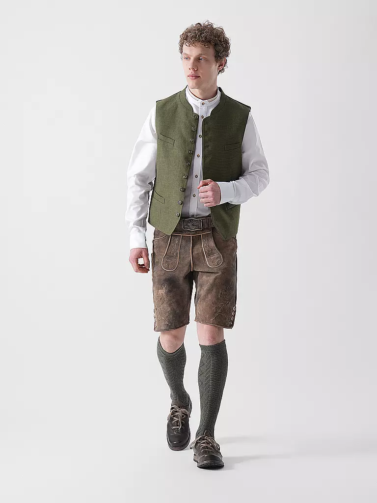 GRASEGGER | Gilet traditionnel VOITL 5 | Olive