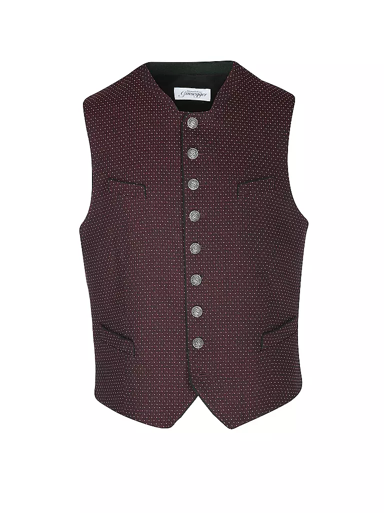 GRASEGGER | Gilet traditionnel XENO 2N | Rouge foncé