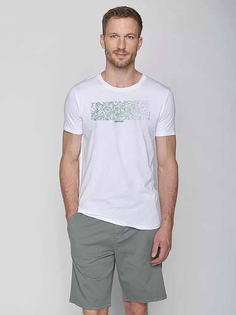 GREENBOMB | T-Shirt BIKE SLOW GUIDE | Blanc
