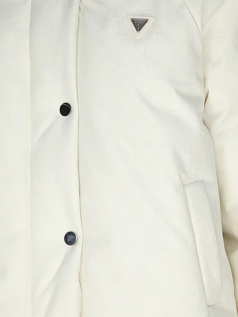 GUESS ACTIVEWEAR | Produktname: Veste
Marke: GUESS ACTIVEWEAR
Farbe: crème
Kategorien: Mode, Damen
Ärmellänge: Langarm
Material: Polyester / Polyamid
Kragenform: Stehkragen, Kapuze
Musterung: Unifarben
Passform (Oberbekleidung): Regular
Details: Logo, Eingrifftaschen, R |