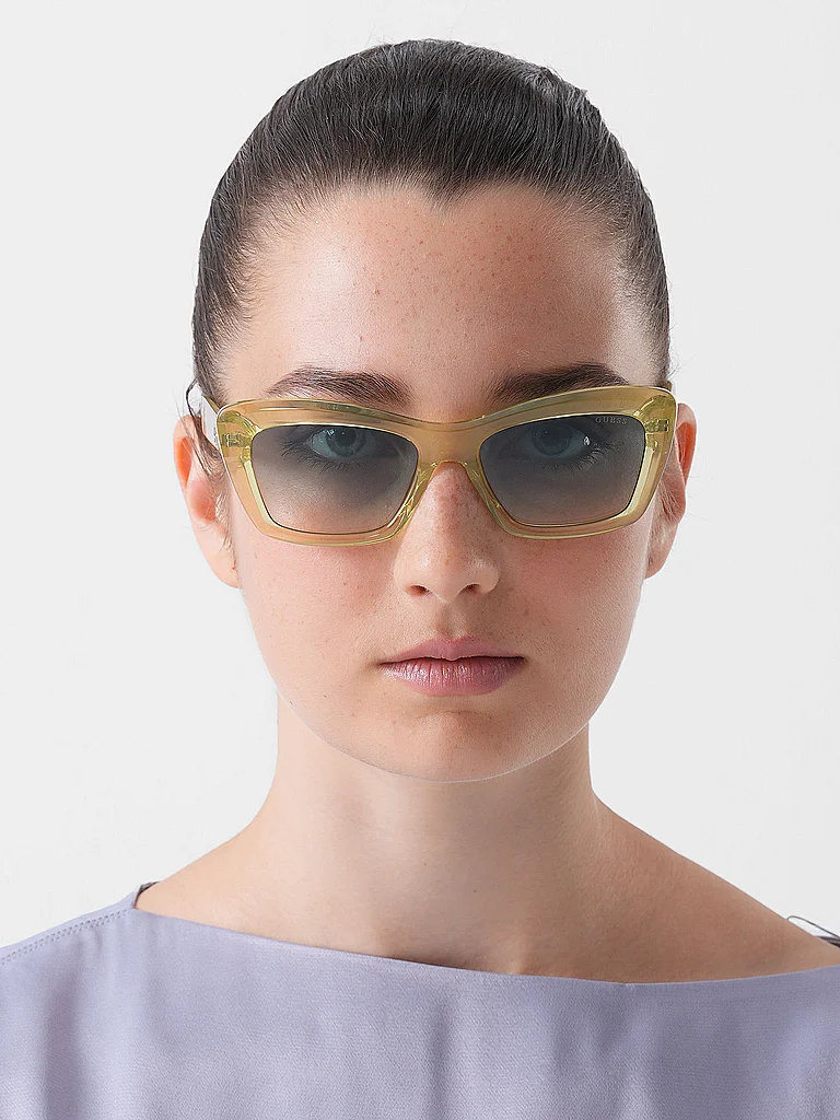 GUESS Lunettes de soleil GU0019552 jaune - vue 2