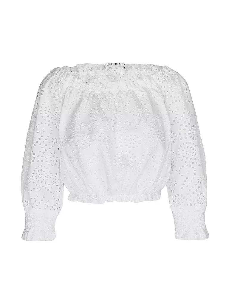 GUESS | Bluse Cropped Fit | Blanc