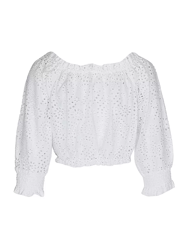 GUESS | Bluse Cropped Fit | Blanc