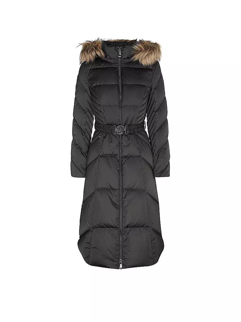 GUESS | Daunensteppmantel  | Noir