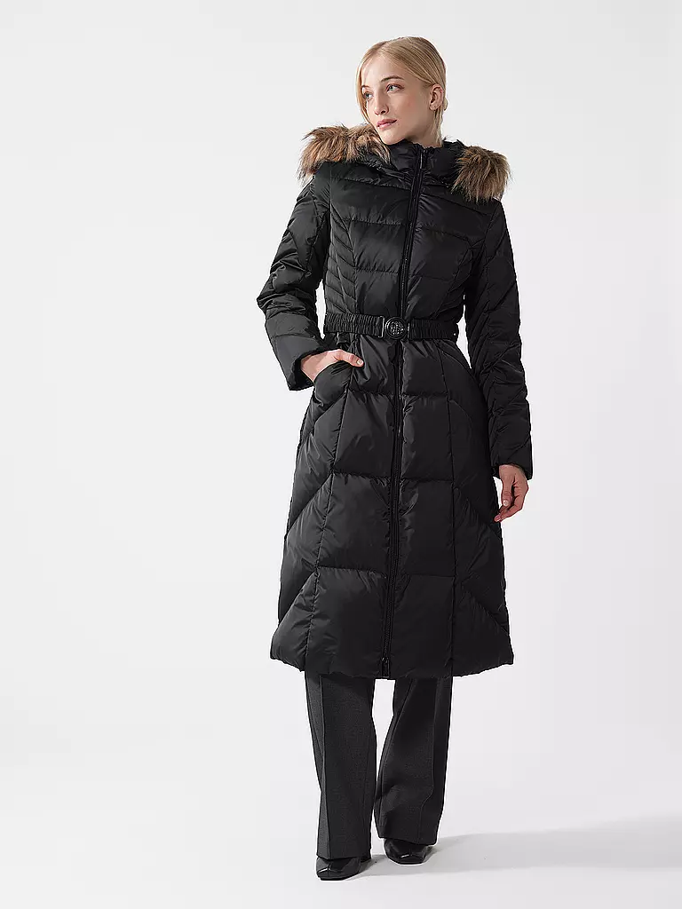 GUESS | Daunensteppmantel  | Noir