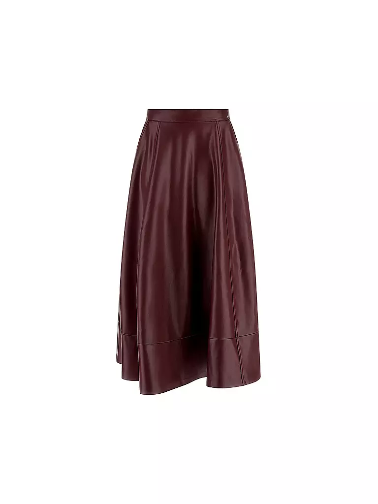 GUESS | Midi-jupe aspect cuir | Rouge foncé