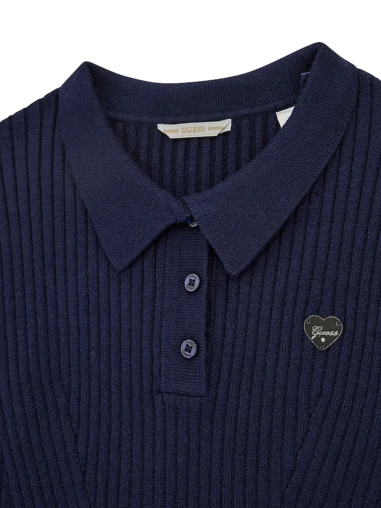 GUESS | Robe pour fille
Marque: GUESS
Couleur: bleu foncé
Catégories: Mode, Enfants, Filles

Matériel: Tricot, Viscose, Stretch
Forme du col: Col polo
Motif: Uni
Style: Young Fashion, Glamour
Détails: Logo | Bleu foncé