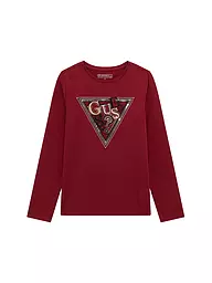 GUESS | T-shirt à manches longues pour fille | Rouge foncé