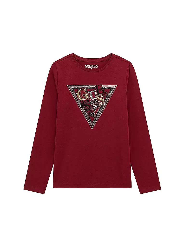 GUESS | T-shirt à manches longues pour fille | dunkelrot