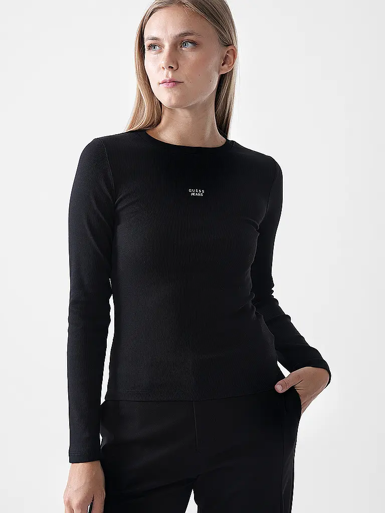 GUESS | T-shirt à manches longues | schwarz