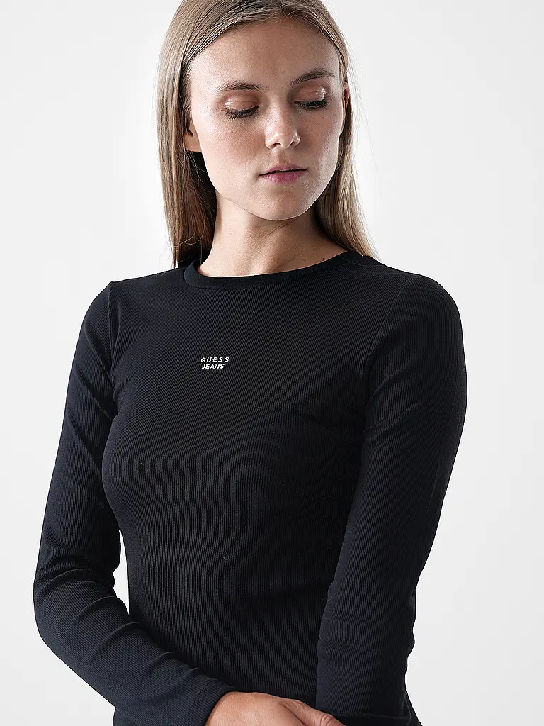 GUESS | T-shirt à manches longues | schwarz