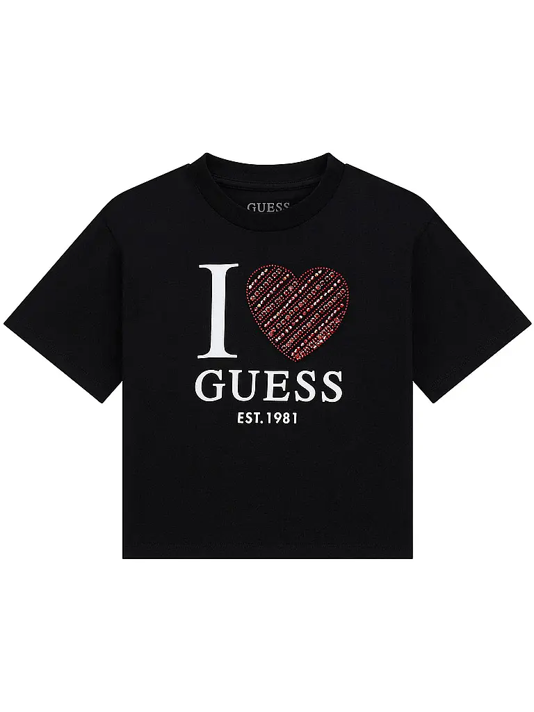 GUESS | T-shirt pour fille | schwarz