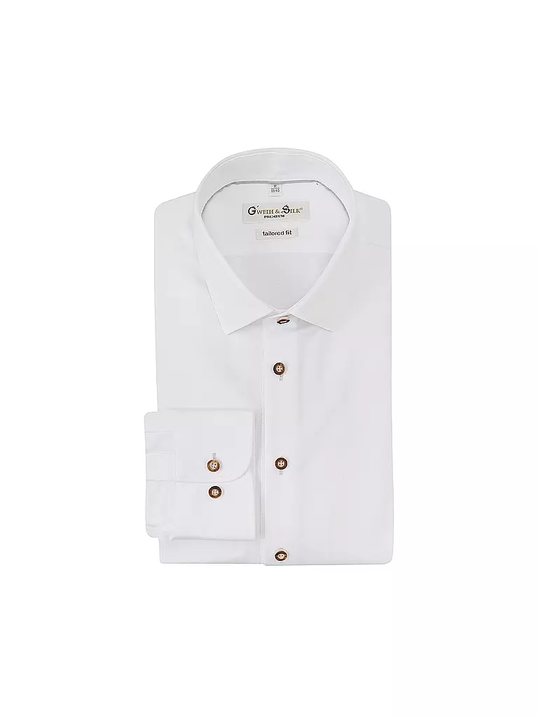 GWEIH & SILK | Chemise traditionnelle Modern Fit WEISSENSEE | Blanc