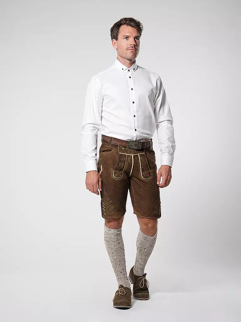 GWEIH & SILK | Culotte en cuir traditionnel Vitus | camel