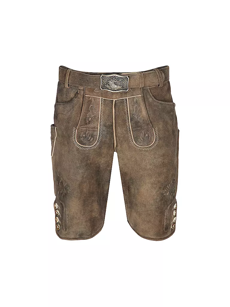 GWEIH & SILK | Lederhose ARNO | braun